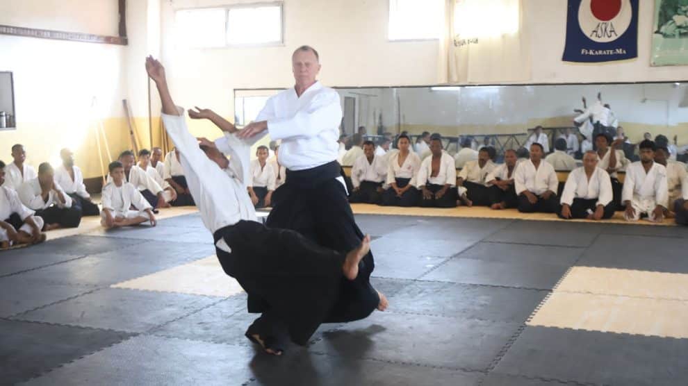 aikido stage shihan jean charles reconnait le niveau des malgaches